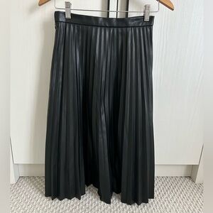 7 For All Mankind -pleather pleated skirt